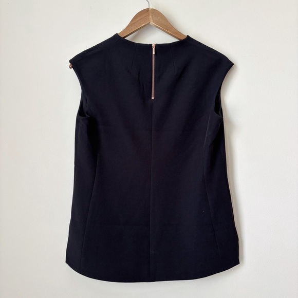 Ted Baker Paysy Top 2 Medium Black Cap Sleeve - Picture 5 of 9